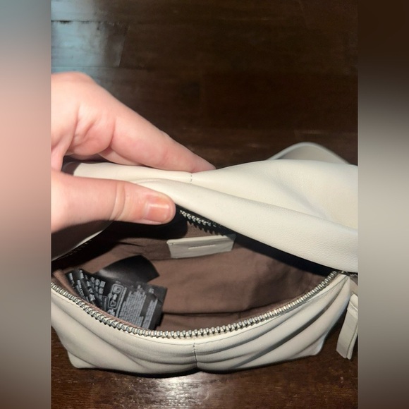 AllSaints Colette Leather Crossbody Bag – Pampus White, Brand New With Ta - Picture 11 of 16